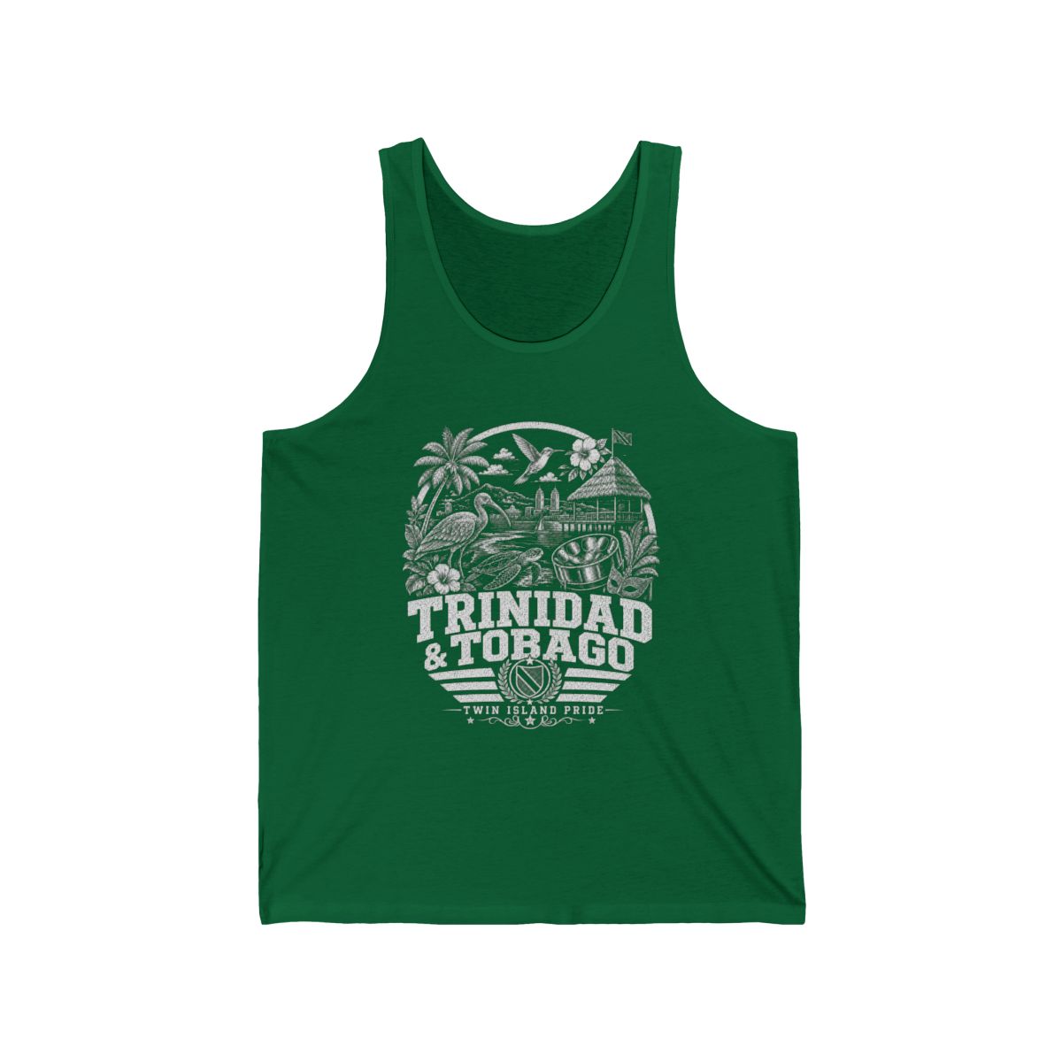 Trinidad y Tobago Men's Tank Top — Kelly (front)