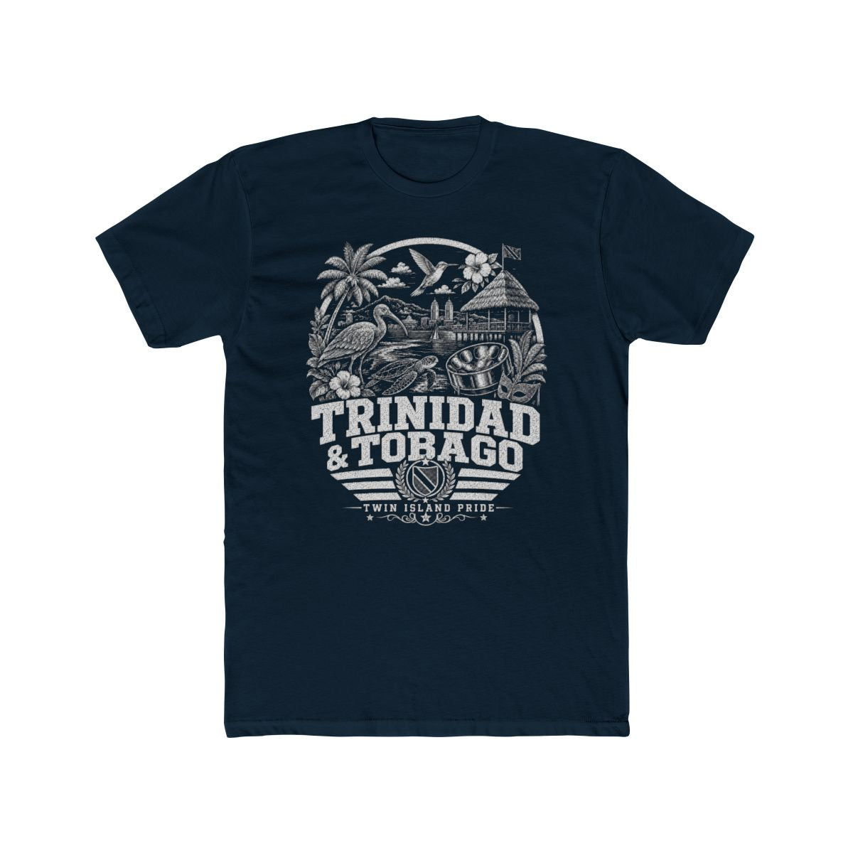 Trinidad y Tobago Men's Tee — Solid Midnight Navy