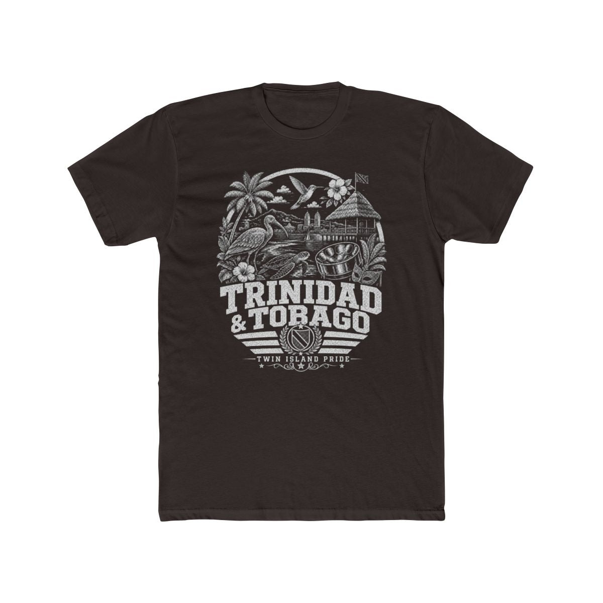 Trinidad y Tobago Men's Tee — Solid Dark Chocolate