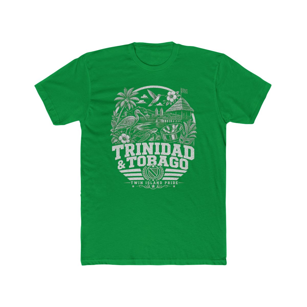 Trinidad y Tobago Men's Tee — Solid Kelly Green