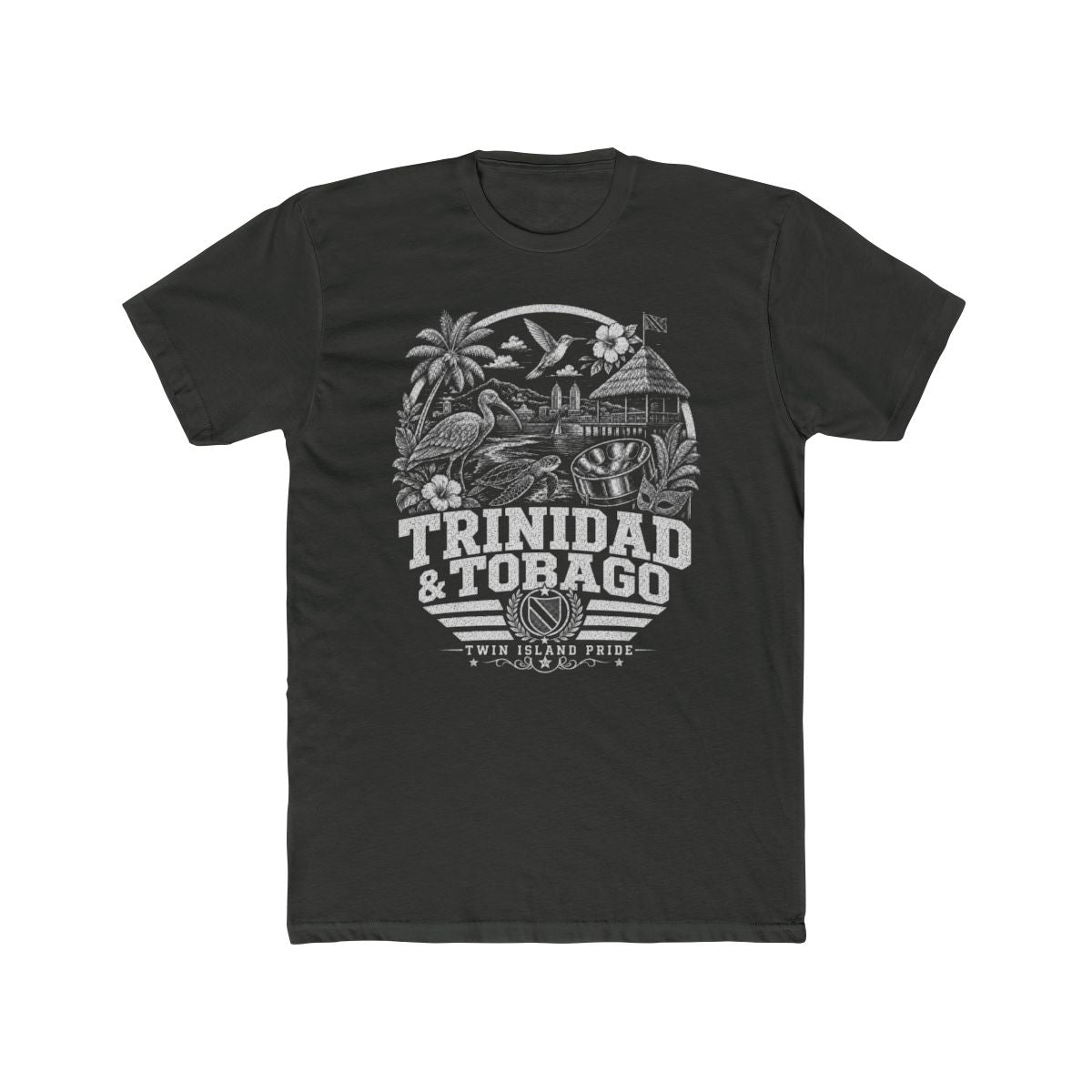Trinidad y Tobago Men's Tee — Solid Heavy Metal