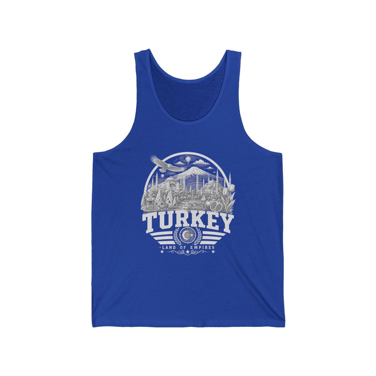 Turkey Men's Tank Top — True Royal (front)