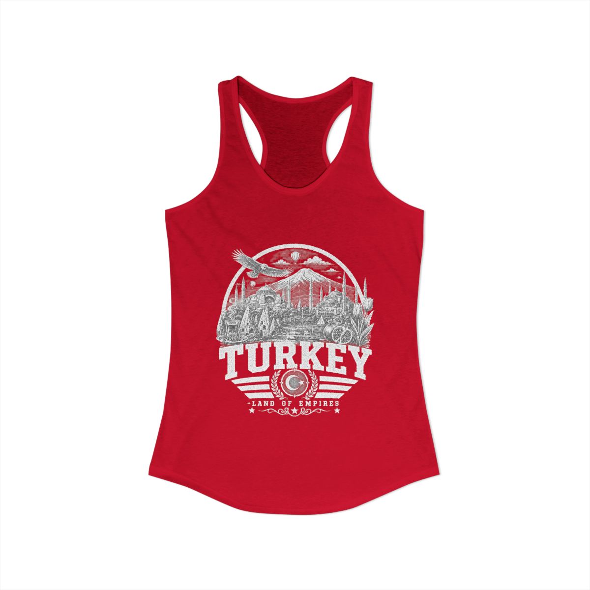 Turkey Women's Tank Top — Solid Red (front)