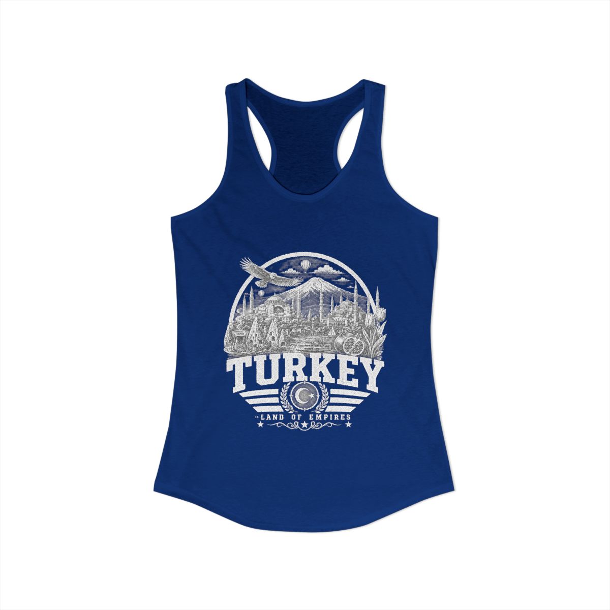 Turkey Women's Tank Top — Solid Royal (front)