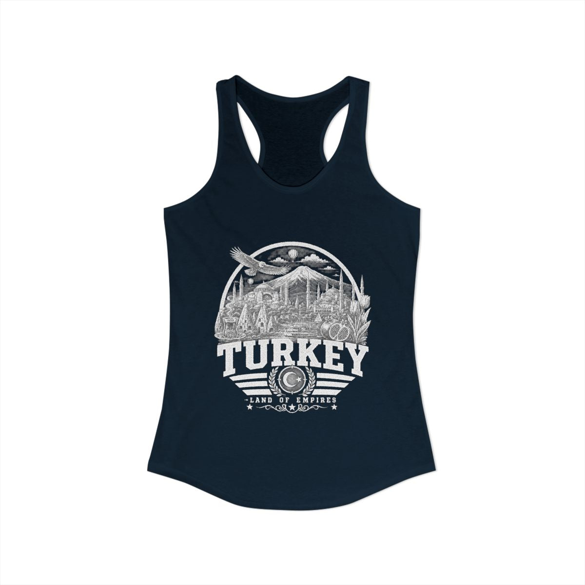 Turkey Women's Tank Top — Solid Midnight Navy (front)