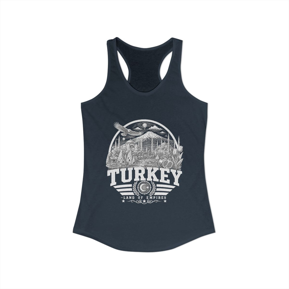 Turkey Women's Tank Top — Solid Indigo (front)