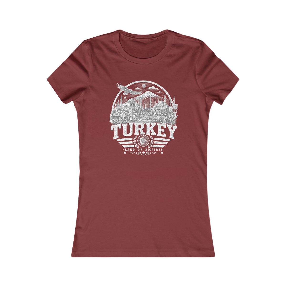Turkey vintage landmarks women's tee — iconic landmark design | Nameshi Destinations (view 14)