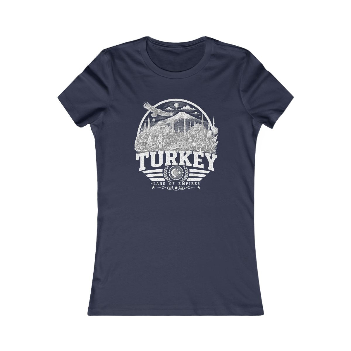 Turkey vintage landmarks women's tee — iconic landmark design | Nameshi Destinations (view 5)