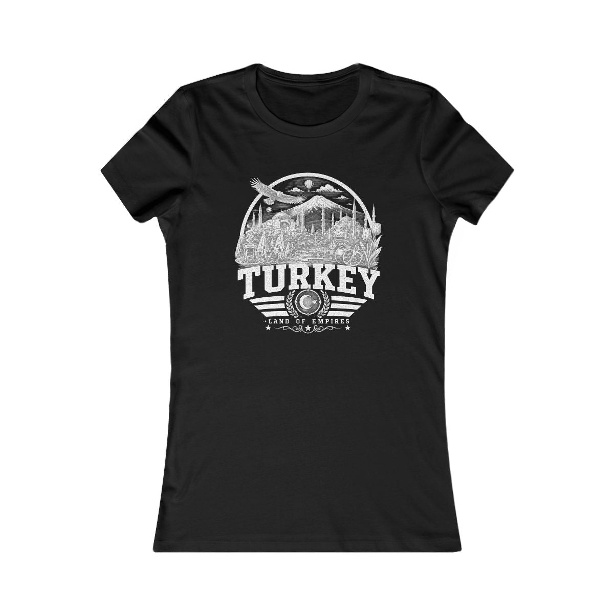 Turkey vintage landmarks women's tee — iconic landmark design | Nameshi Destinations (view 1)