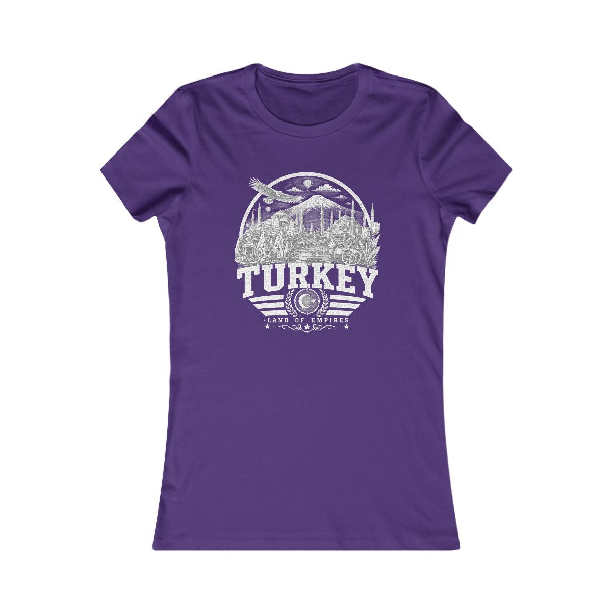 Turkey vintage landmarks women's tee — iconic landmark design | Nameshi Destinations (view 6)