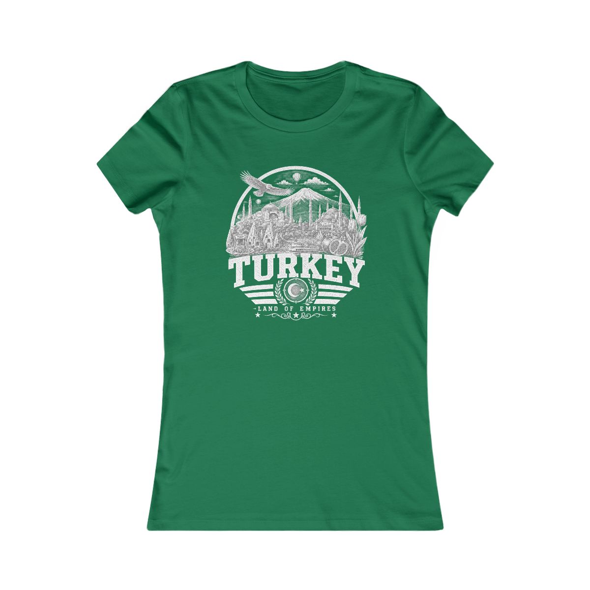 Turkey vintage landmarks women's tee — iconic landmark design | Nameshi Destinations (view 2)
