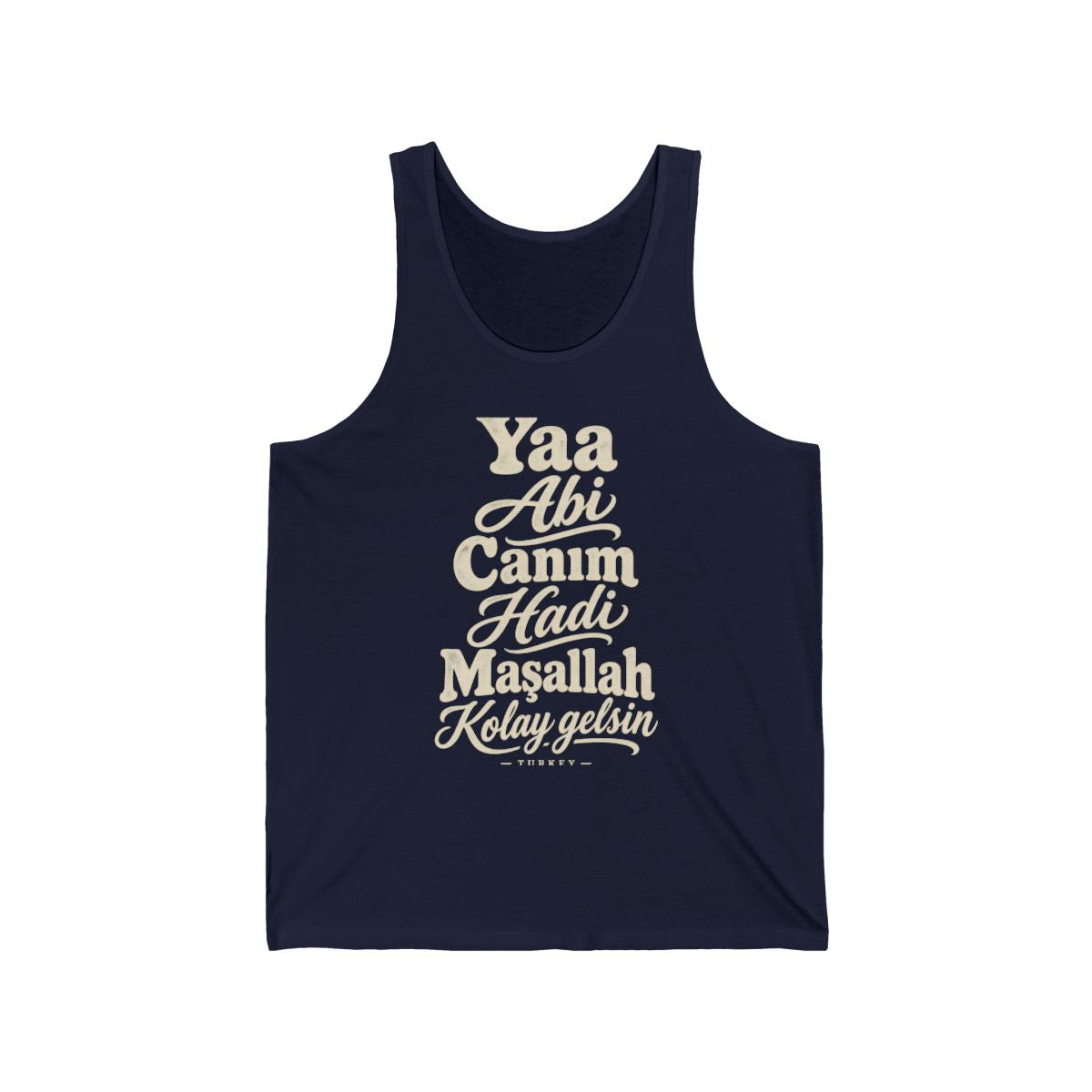 Turkey local slang men's tank top — typographic sayings design | Nameshi Destinations (view 15)