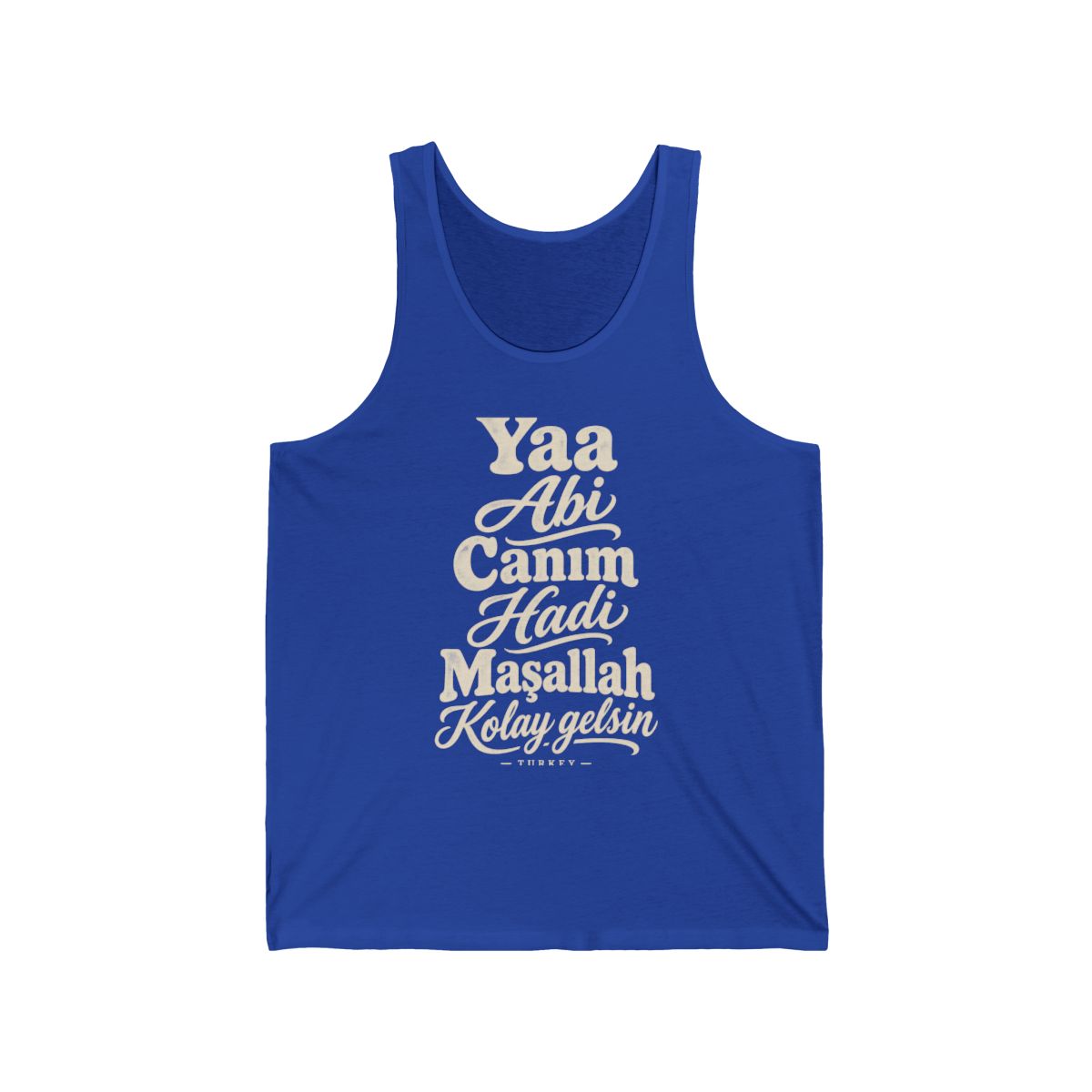 Turkey local slang men's tank top — typographic sayings design | Nameshi Destinations (view 13)