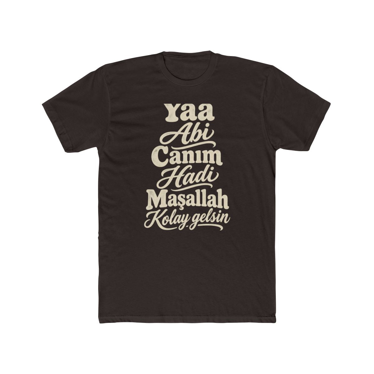 Turkey local slang men's tee — typographic sayings design | Nameshi Destinations (view 1)