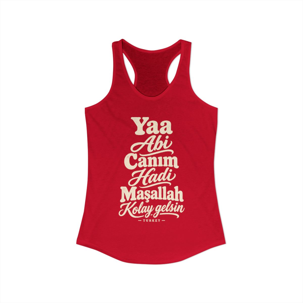 Turkey local slang women's tank top — typographic sayings design | Nameshi Destinations (view 17)