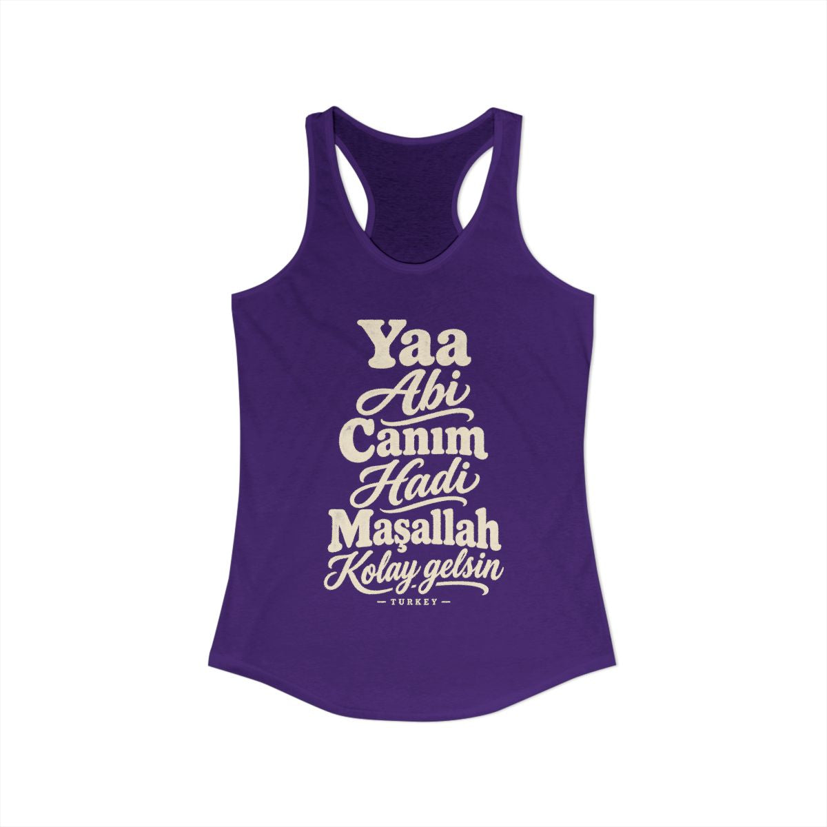 Turkey local slang women's tank top — typographic sayings design | Nameshi Destinations (view 15)