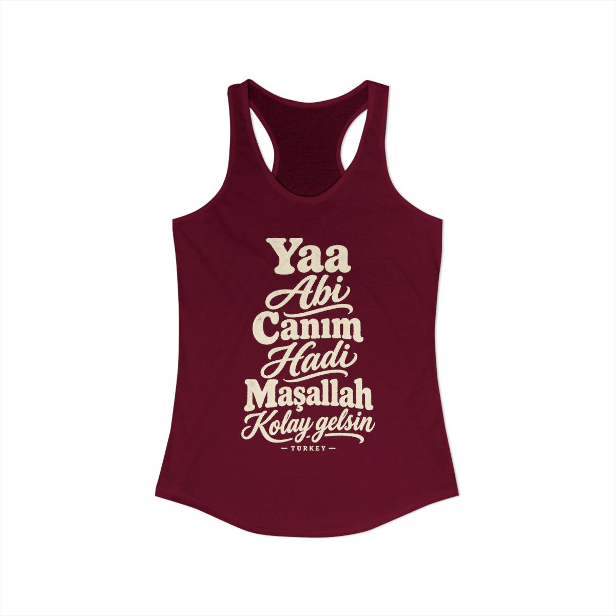 Turkey local slang women's tank top — typographic sayings design | Nameshi Destinations (view 27)