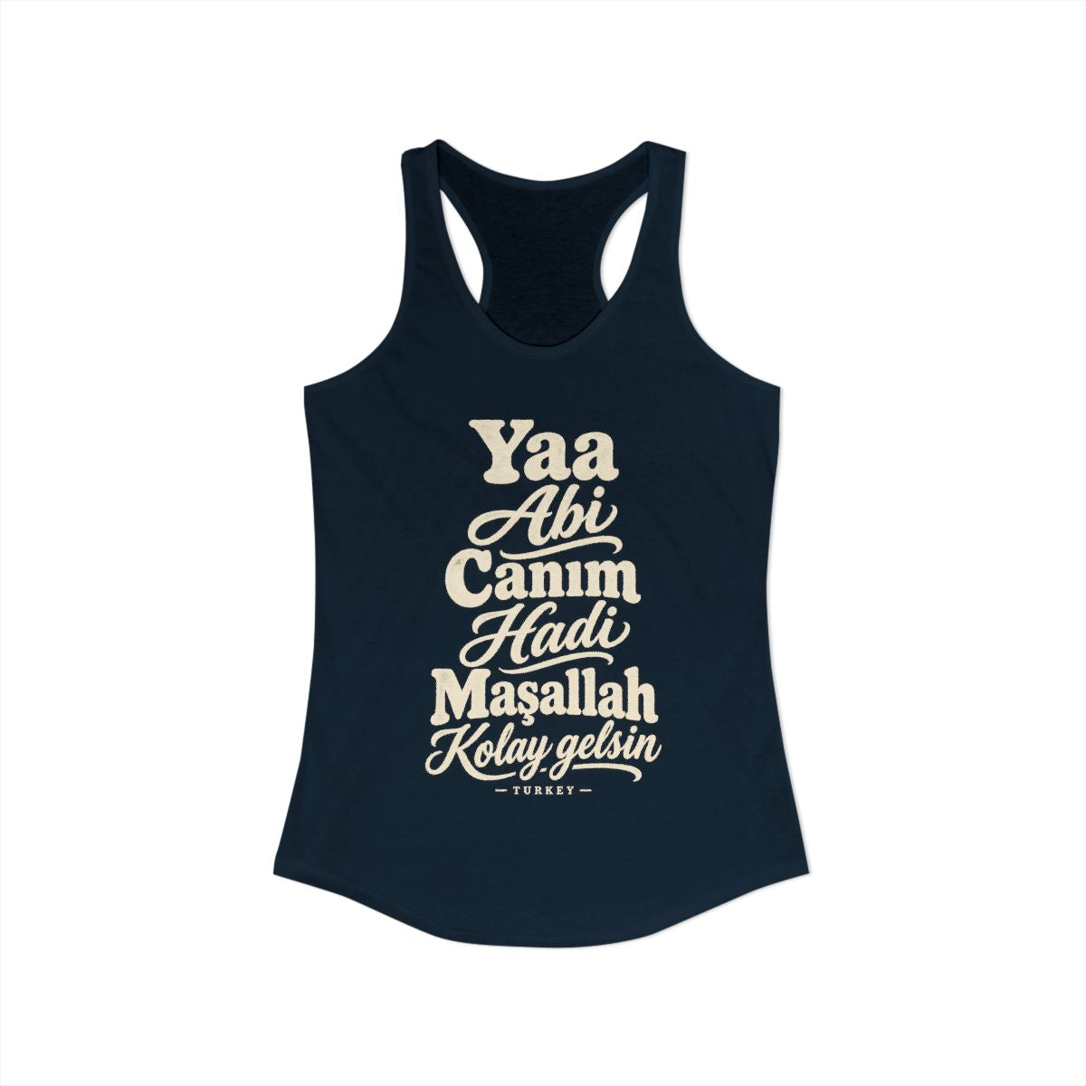 Turkey local slang women's tank top — typographic sayings design | Nameshi Destinations (view 9)