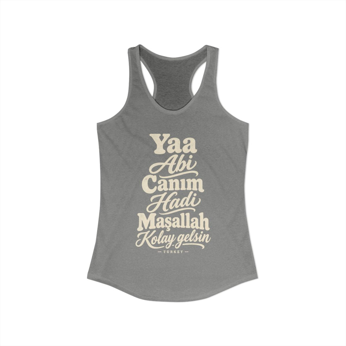 Turkey local slang women's tank top — typographic sayings design | Nameshi Destinations (view 25)