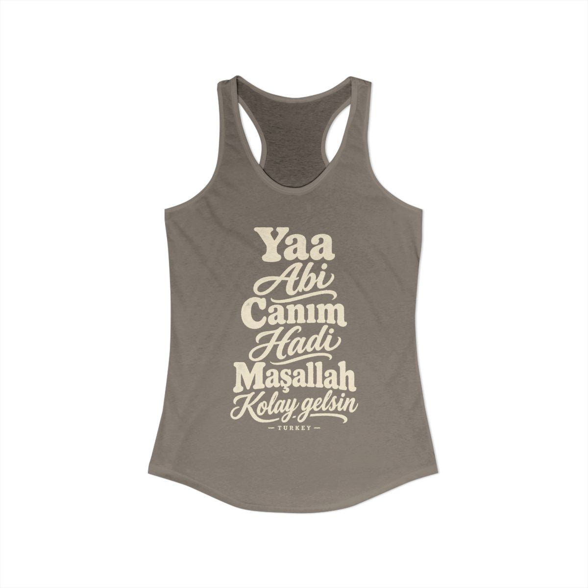 Turkey local slang women's tank top — typographic sayings design | Nameshi Destinations (view 23)