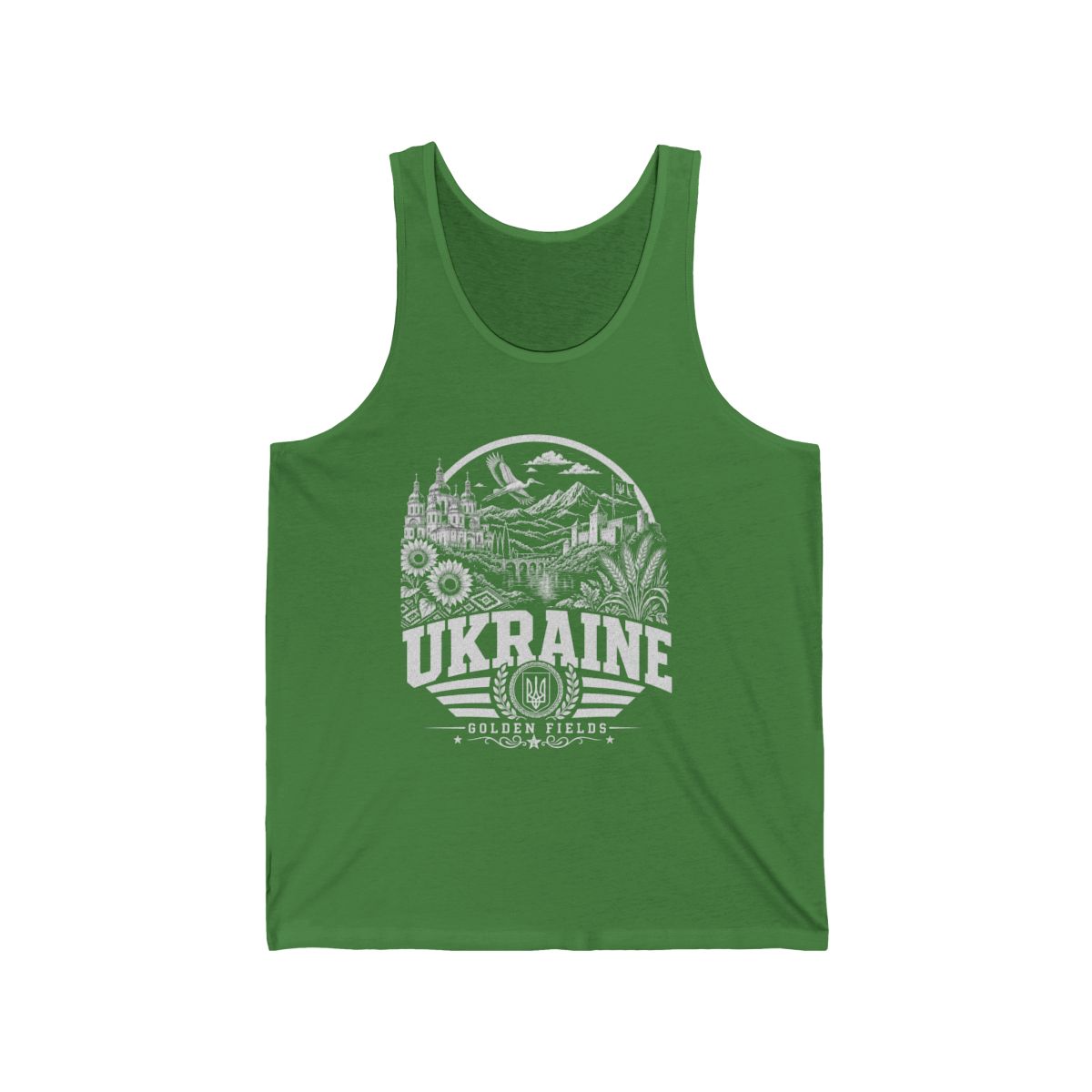 Ukraine Men's Tank Top — Leaf (front)