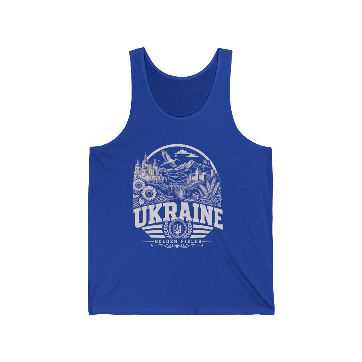 Ukraine Men's Tank Top — True Royal (front)