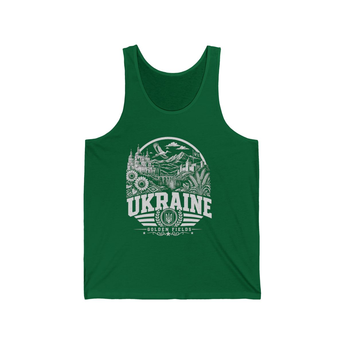 Ukraine Men's Tank Top — Kelly (front)
