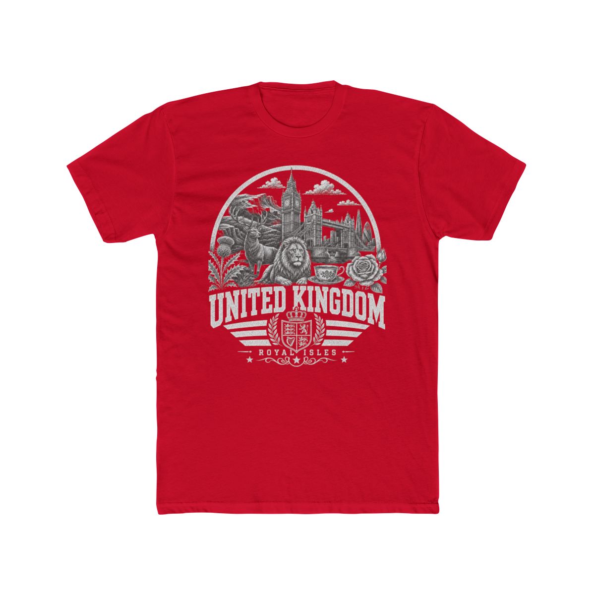 United Kingdom Men's Tee — Solid Red