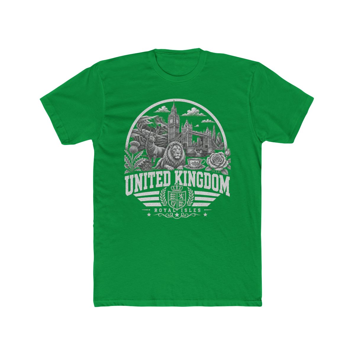 United Kingdom Men's Tee — Solid Kelly Green