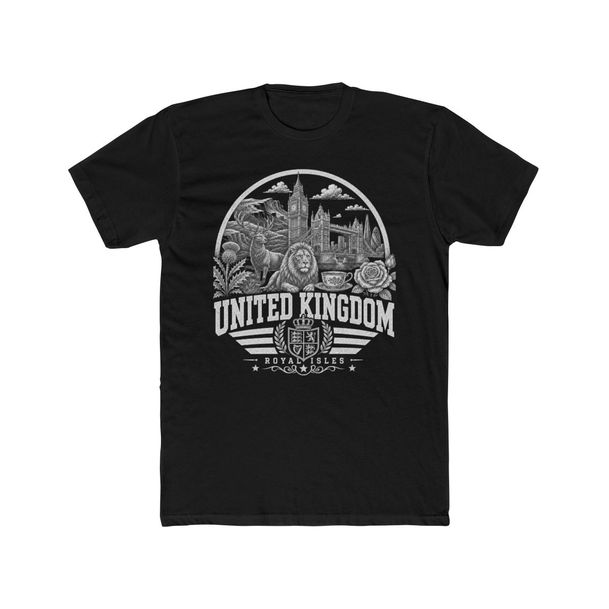 United Kingdom Men's Tee — Solid Black