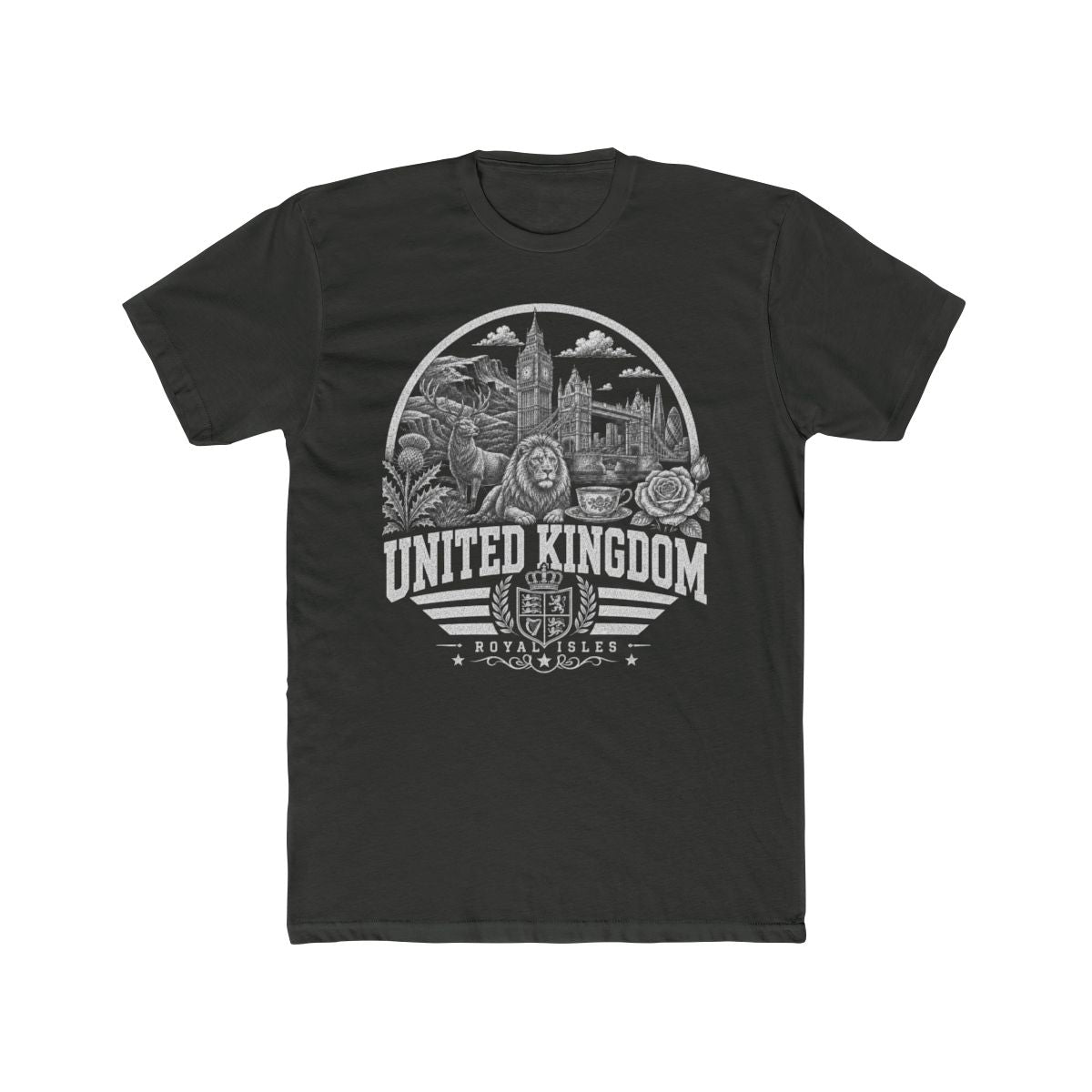 United Kingdom Men's Tee — Solid Heavy Metal