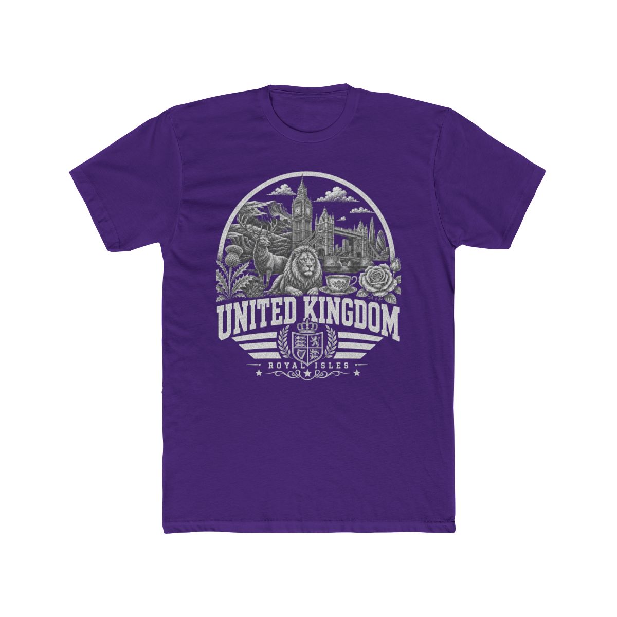 United Kingdom Men's Tee — Solid Purple Rush