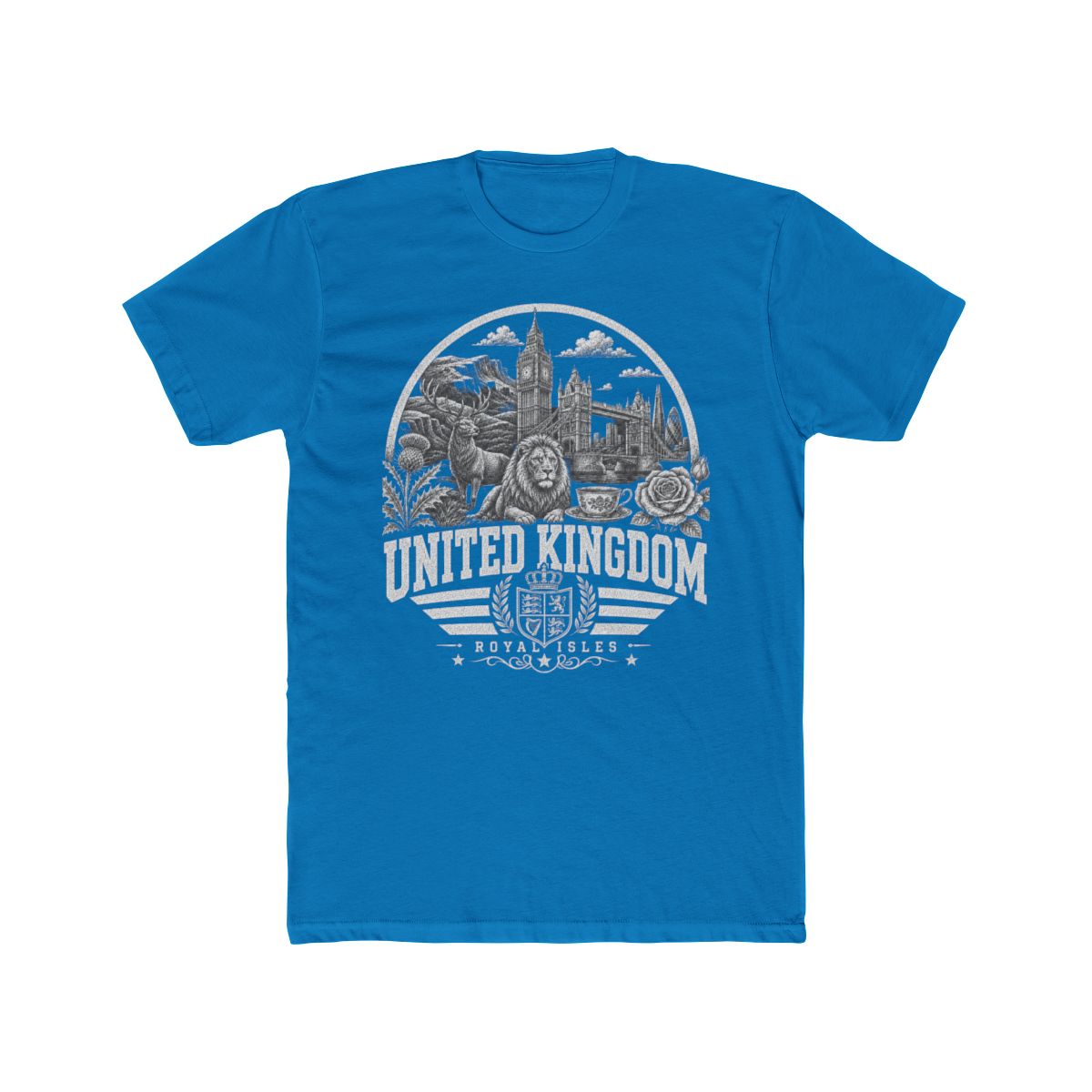 United Kingdom Men's Tee — Solid Turquoise