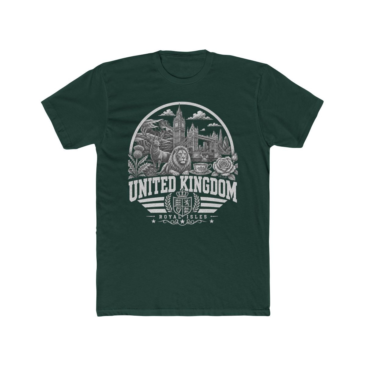 United Kingdom Men's Tee — Solid Forest Green