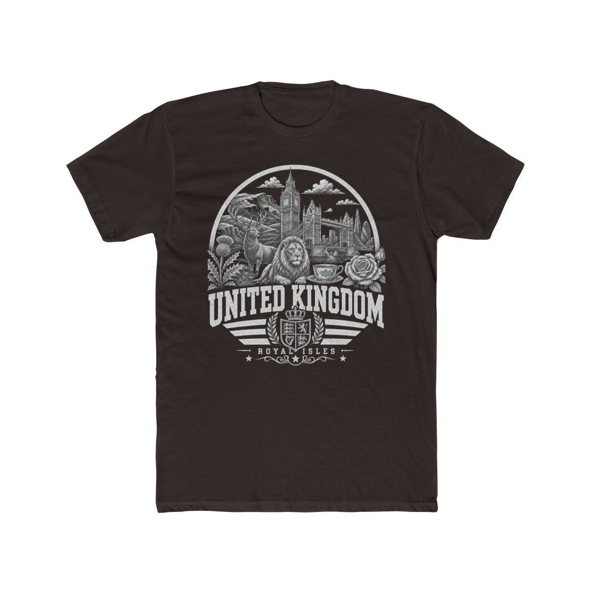 United Kingdom Men's Tee — Solid Dark Chocolate