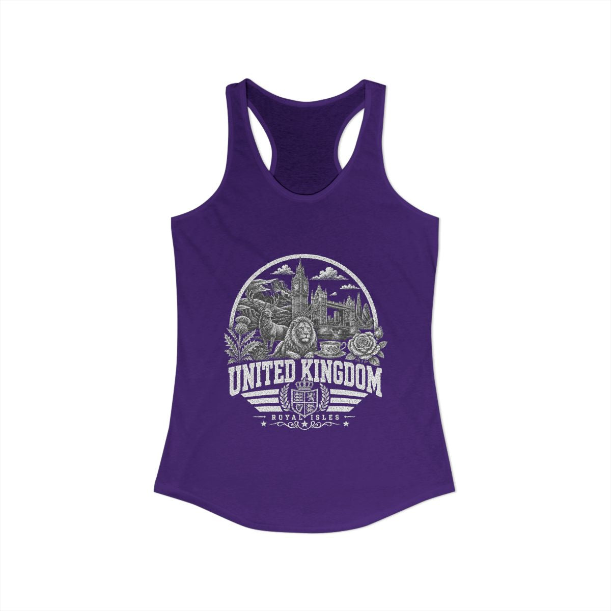 United Kingdom Women's Tank Top — Solid Purple Rush (front)