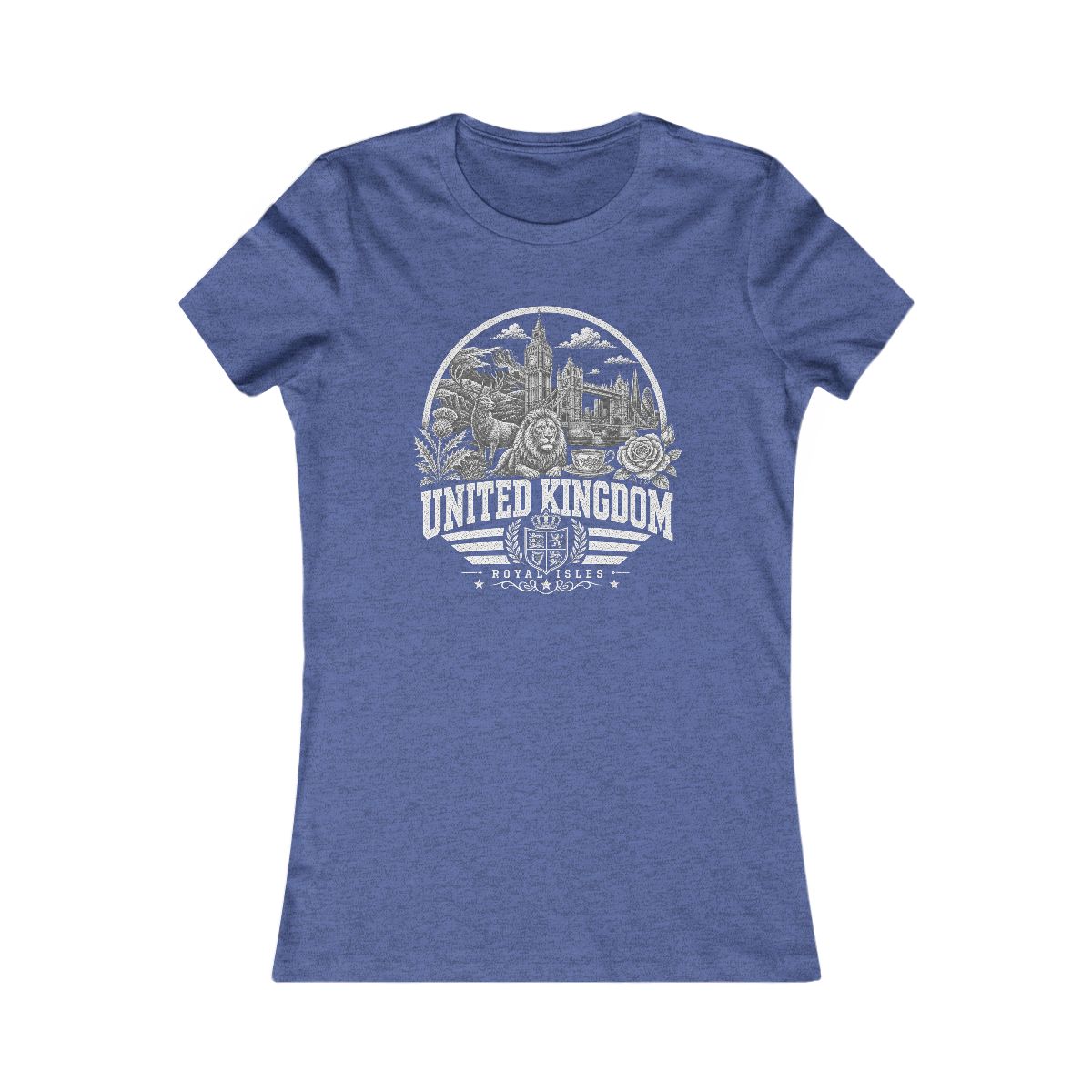 United Kingdom Women's Tee — Heather True Royal