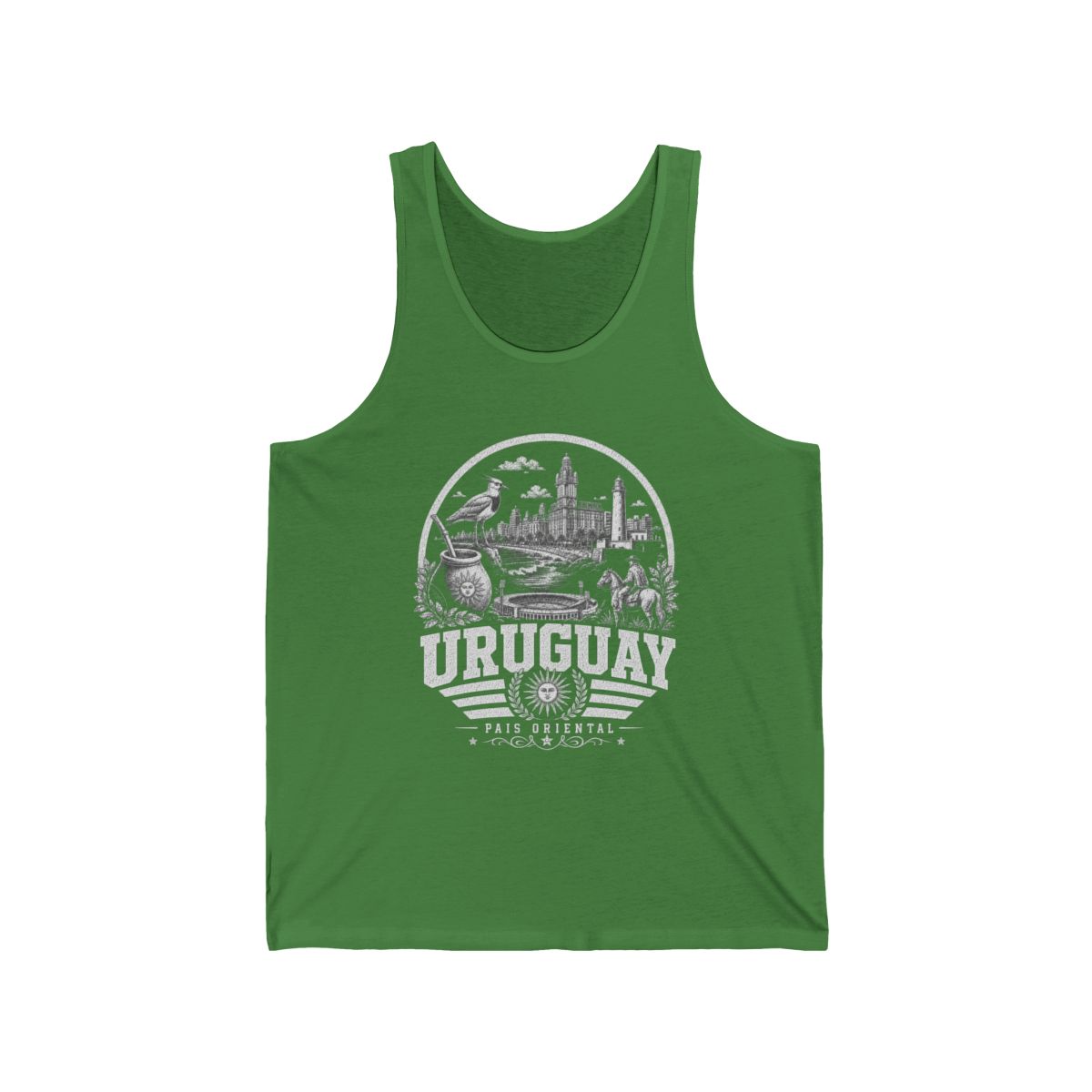 Uruguay Men's Tank Top — Leaf (front)