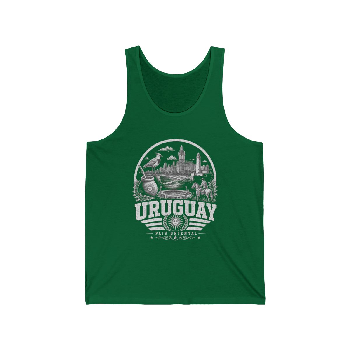 Uruguay Men's Tank Top — Kelly (front)