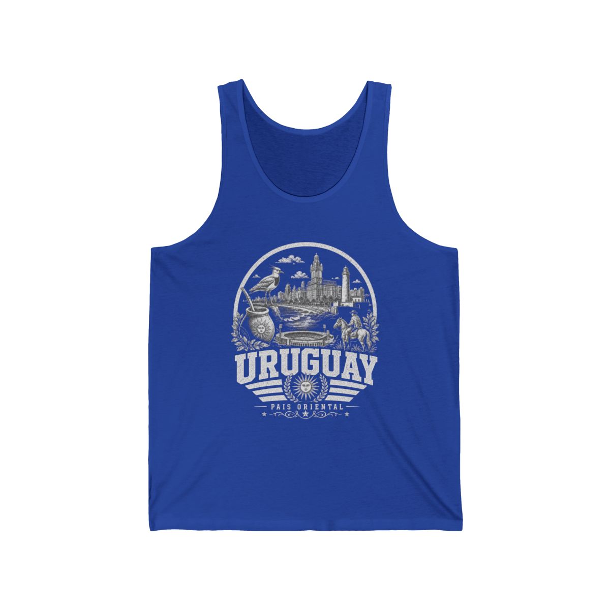 Uruguay Men's Tank Top — True Royal (front)