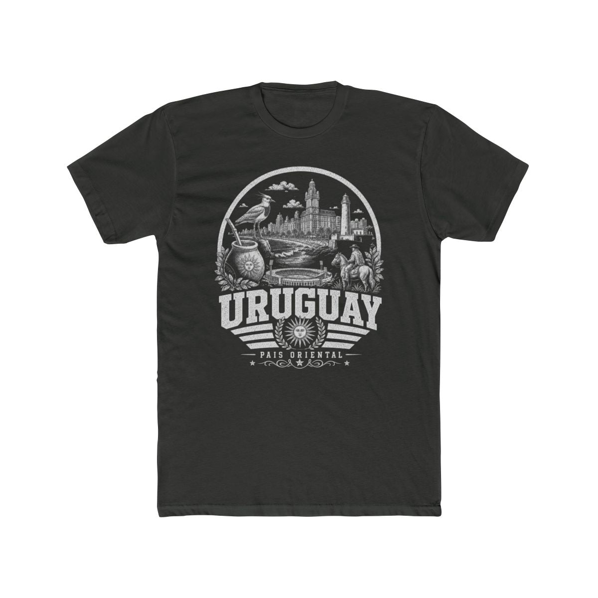 Uruguay Men's Tee — Solid Heavy Metal
