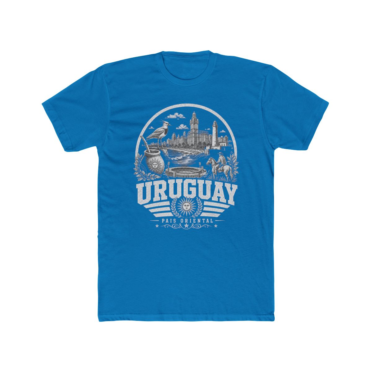 Uruguay Men's Tee — Solid Turquoise