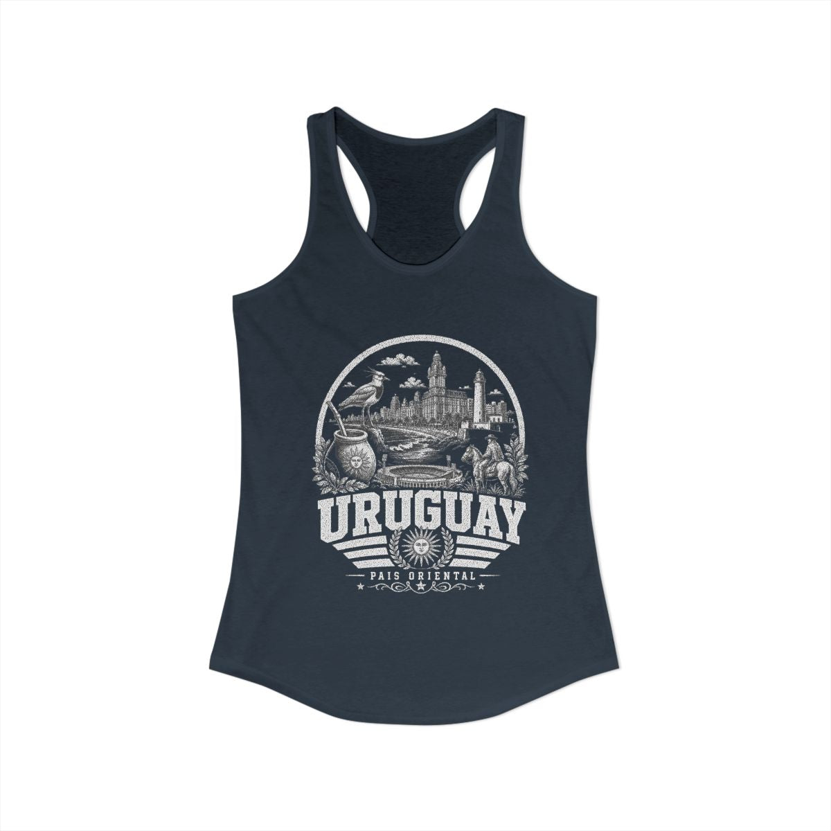 Uruguay Women's Tank Top — Solid Indigo (front)