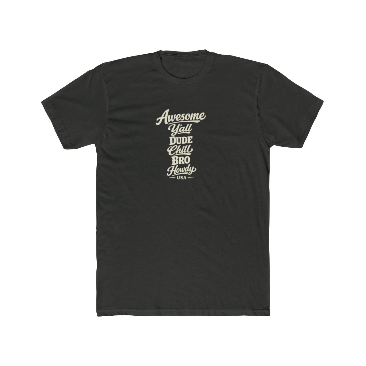 USA local slang men's tee — typographic sayings design | Nameshi Destinations (view 5)