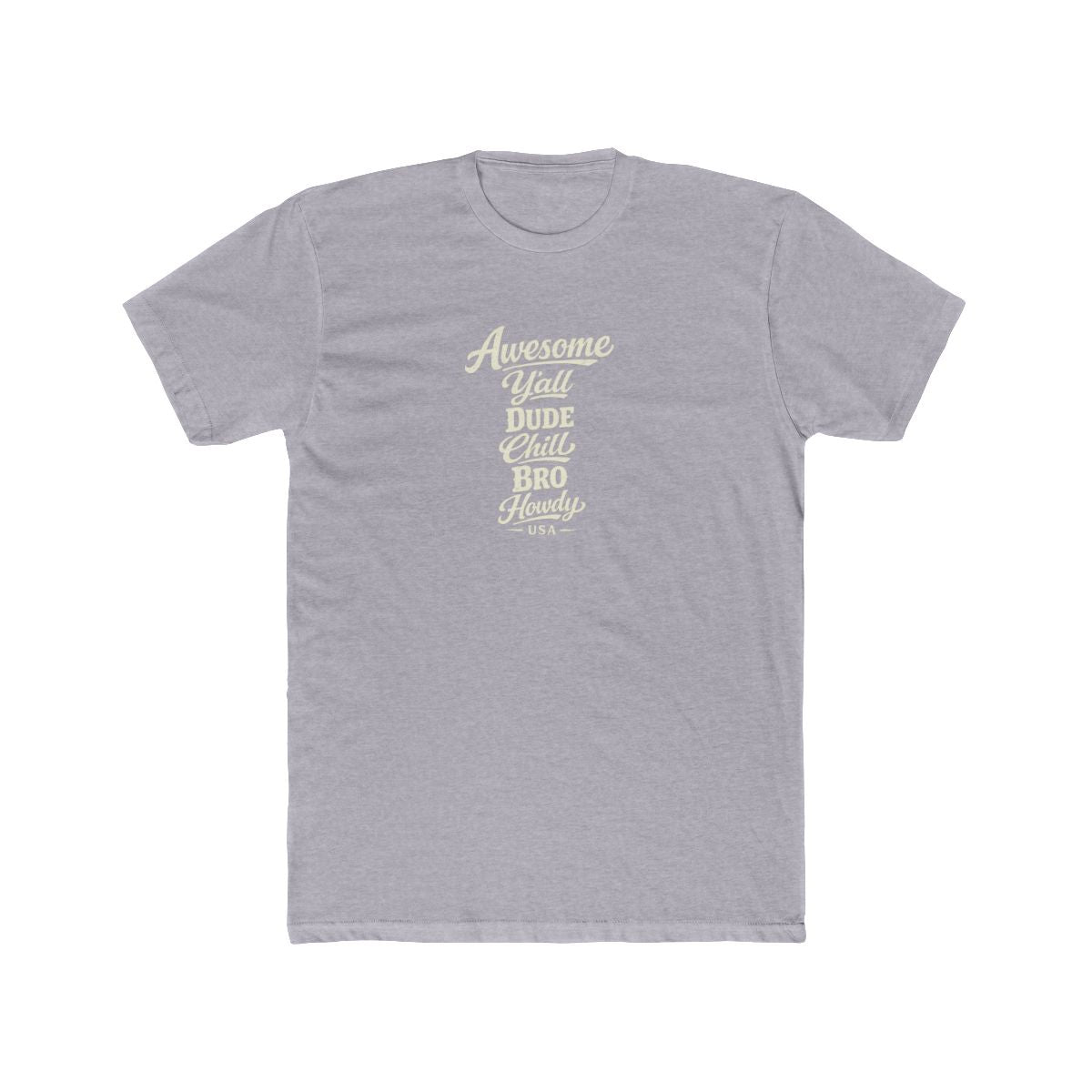 USA Slang Expressions Men's Tee — Heather Grey