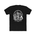 USA Vintage Landmarks Men's Tee — Solid Black