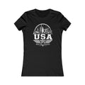 USA Vintage Landmarks Women's Tee — Black