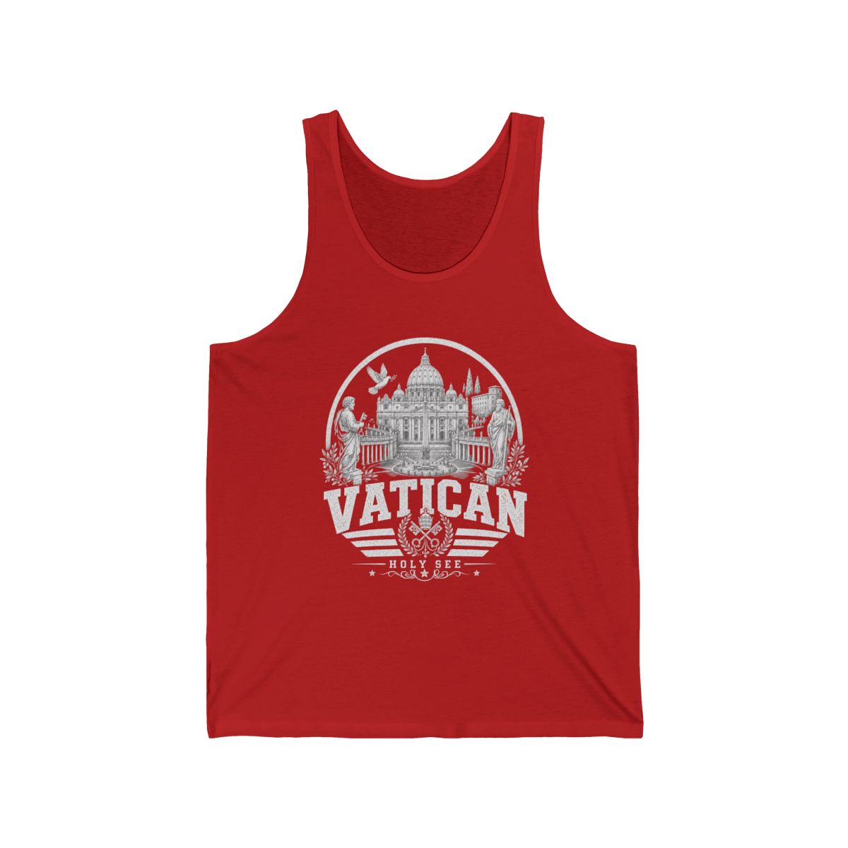Vatican Men's Tank Top — Red (front)