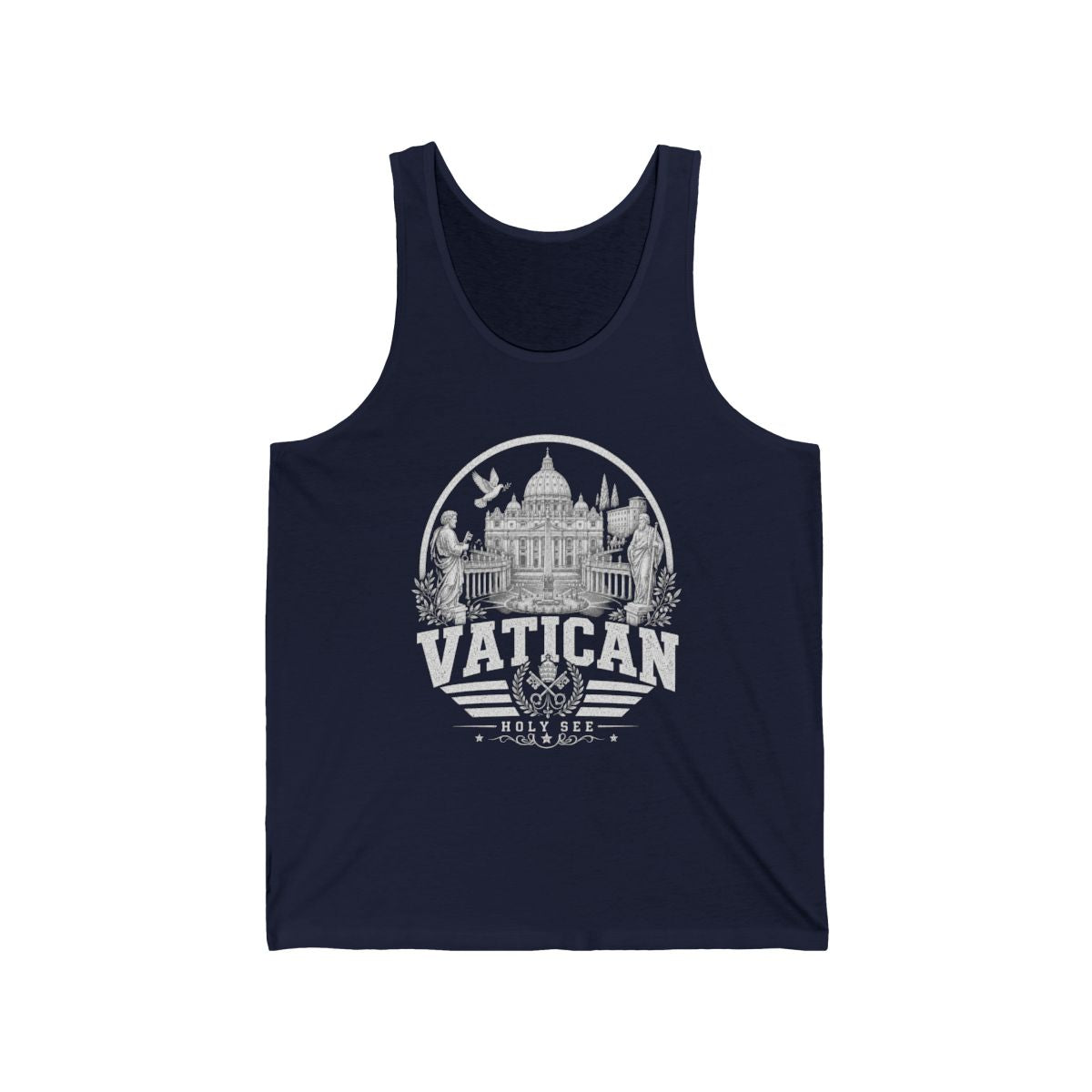 Vatican Men's Tank Top — Navy (front)