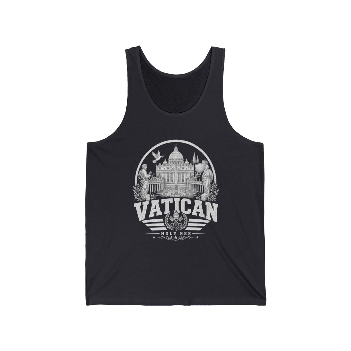 Vatican Men's Tank Top — Dark Grey (front)